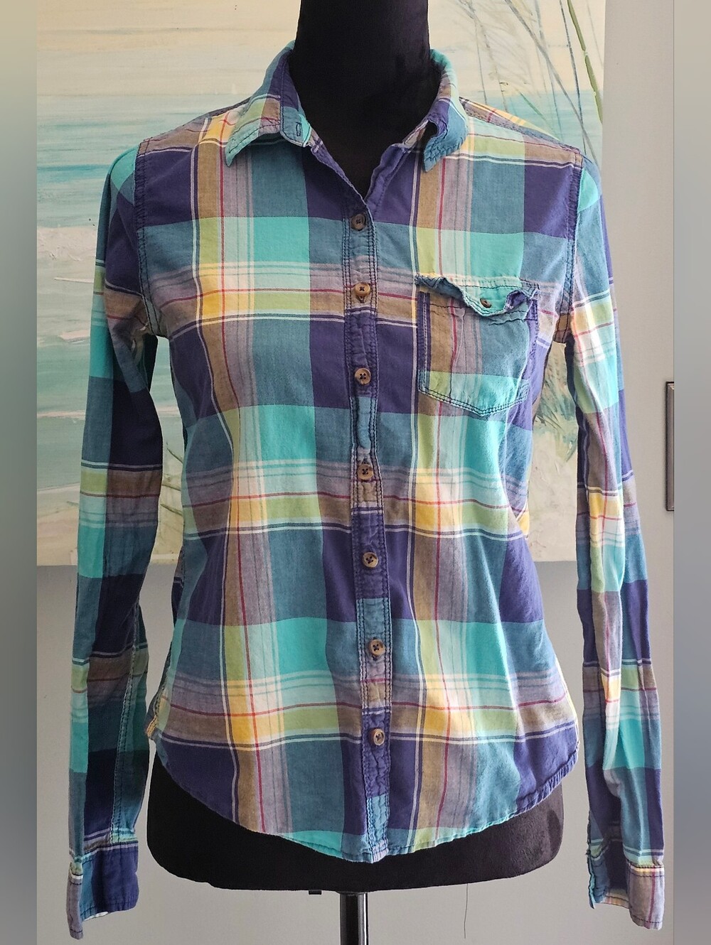 Hollister Plaid Button Front Shirt